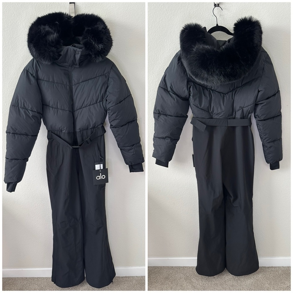 NWT ALO YOGA Polar Star Ski Suit in Black SZ S - Picture 2 of 12